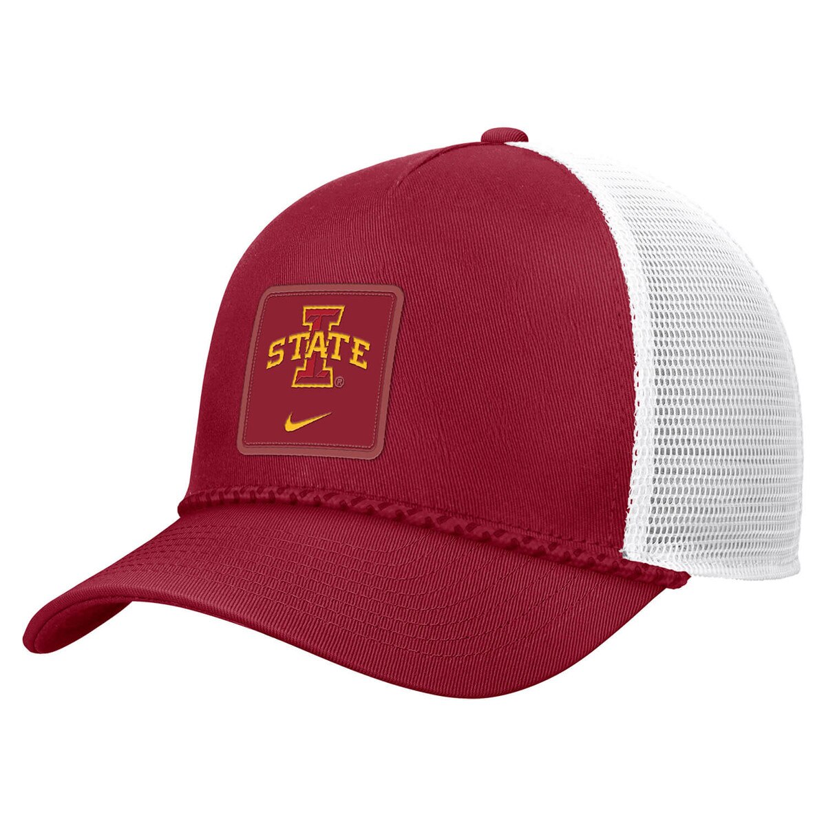 Nike I-State Patch Cardinal and White FA26 Structured Adjustable Cap left side vendor image